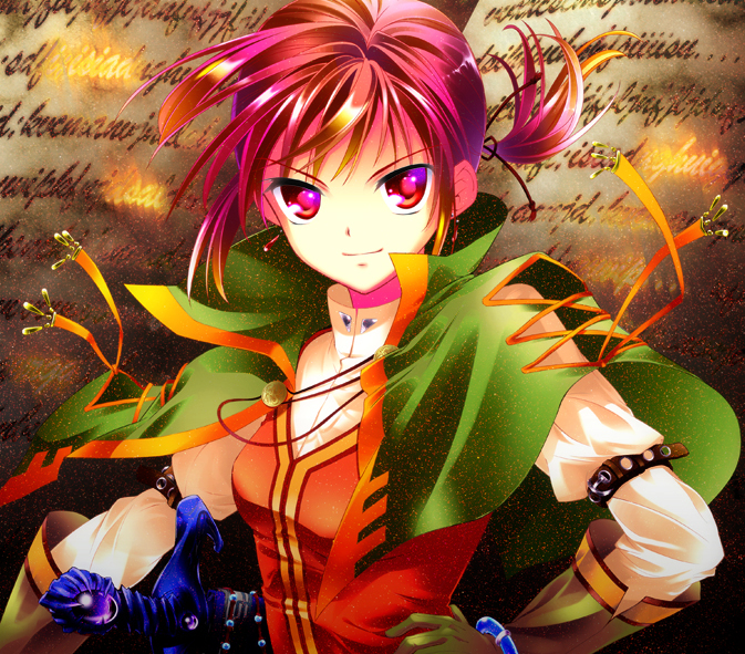 cape, earrings, elbow_gloves, gloves, hand_on_hip, himari_(maou_monogatari_monogatari), izumi_(sachikara), jewelry