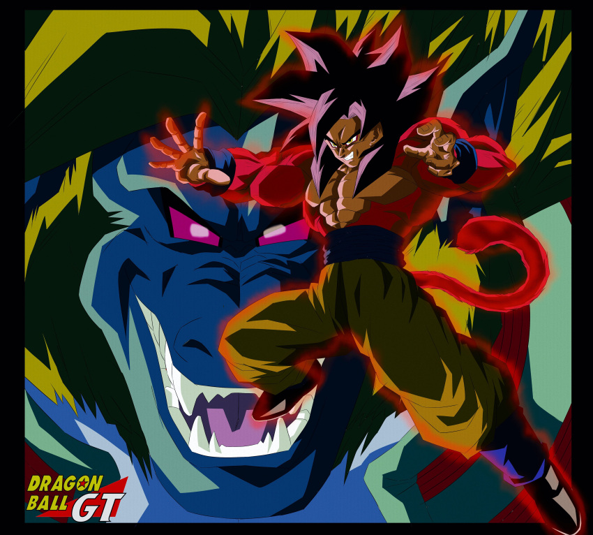 absurdres, aura, baby_(dragon_ball), baby_vegeta, black_hair, blonde_hair, body_fur, dragon_ball