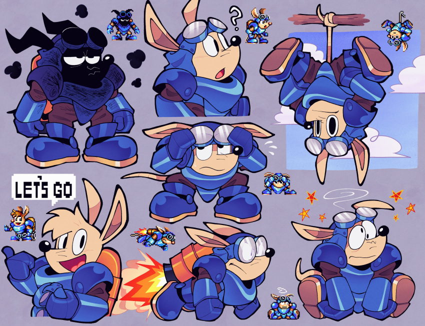 1boy, absurdres, armor, black_eyes, collage, commentary, dizzy, english_commentary