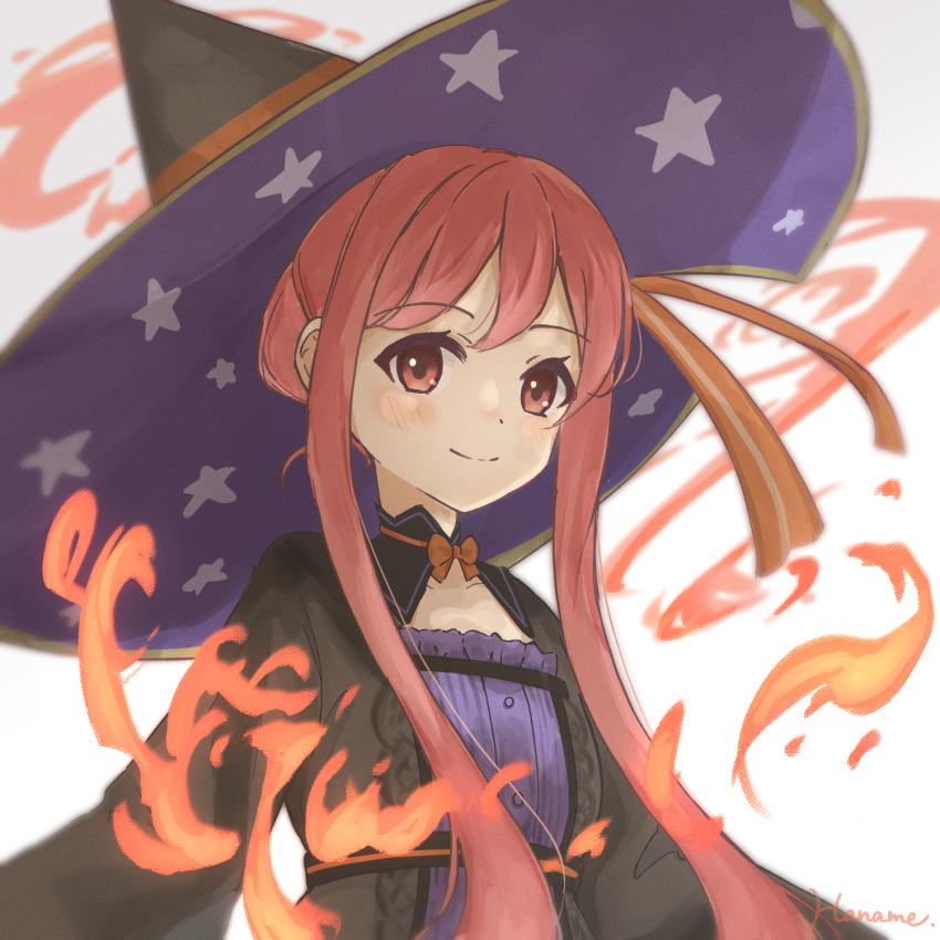 1girl, atelier_(series), atelier_ayesha, bow, bowtie, dress, fire, frills
