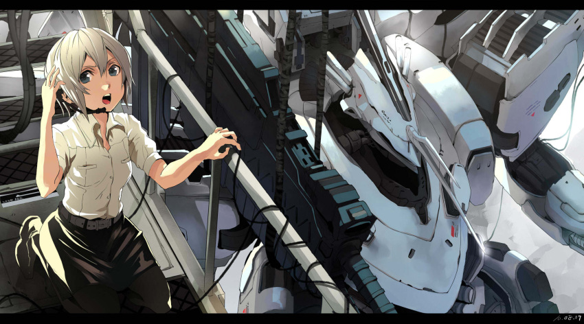 armored_core:_for_answer, bad_id, blonde_hair, fiona_jarnefeldt, grey_eyes, highres, kusanagi_kikoku, mecha, shit505, white_glint