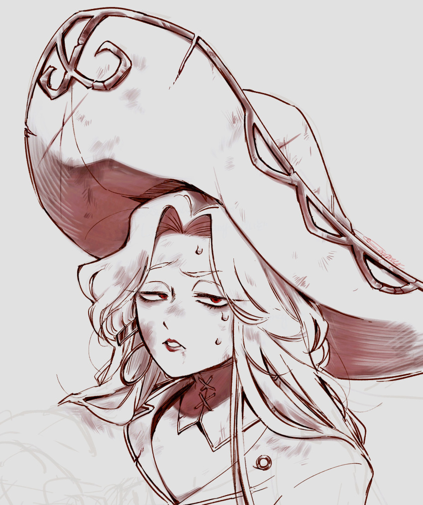 1girl, absurdres, detached_collar, earrings, highres, hoop_earrings, jewelry, lamprey_8