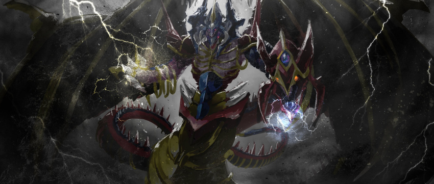 1other, absurdres, armityle_the_chaos_phantom, asaki_(asaki_vision), clouds, cloudy_sky, demon, demon_horns