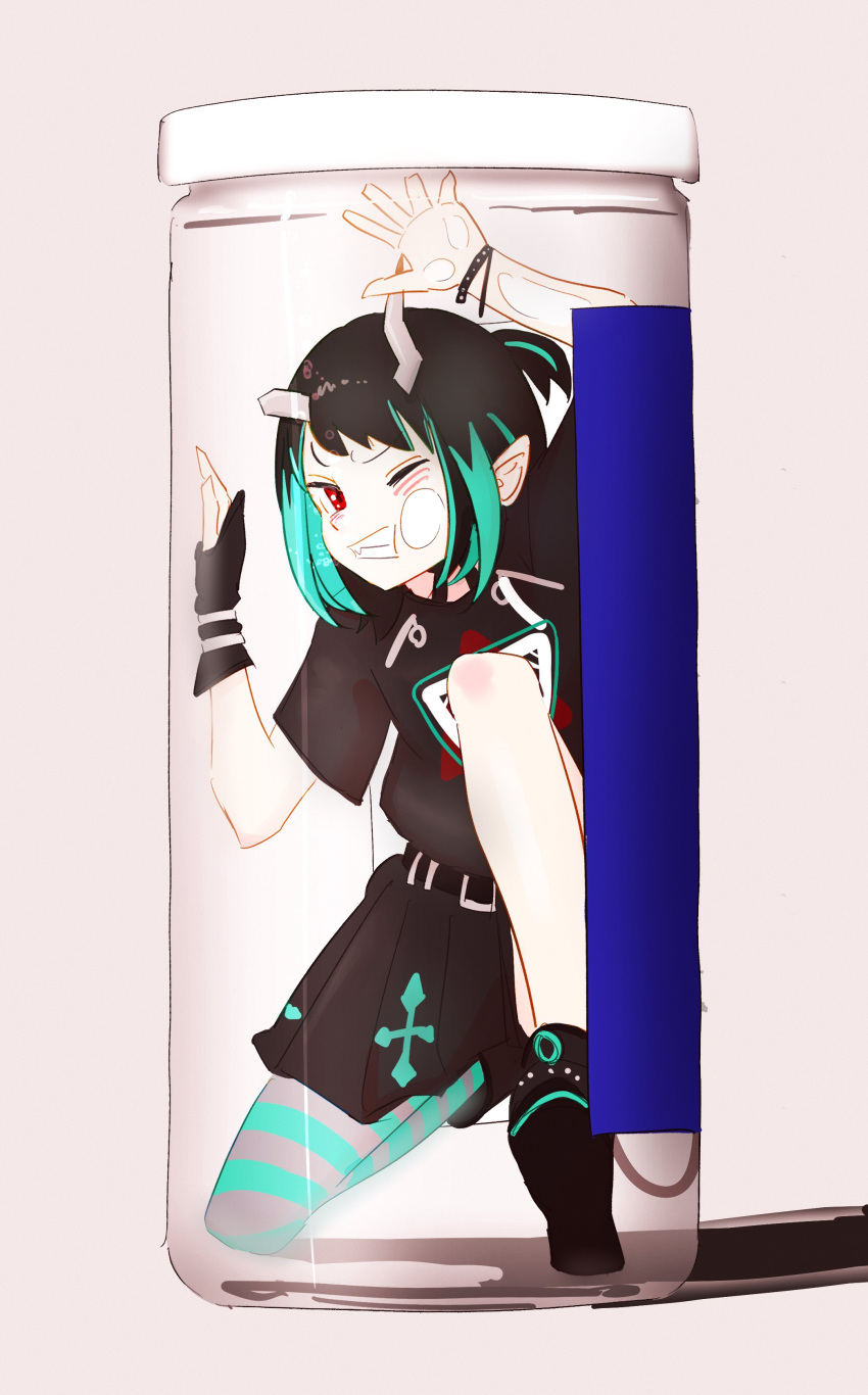 1girl, absurdres, against_glass, belt, black_belt, black_dress, black_footwear, black_hair