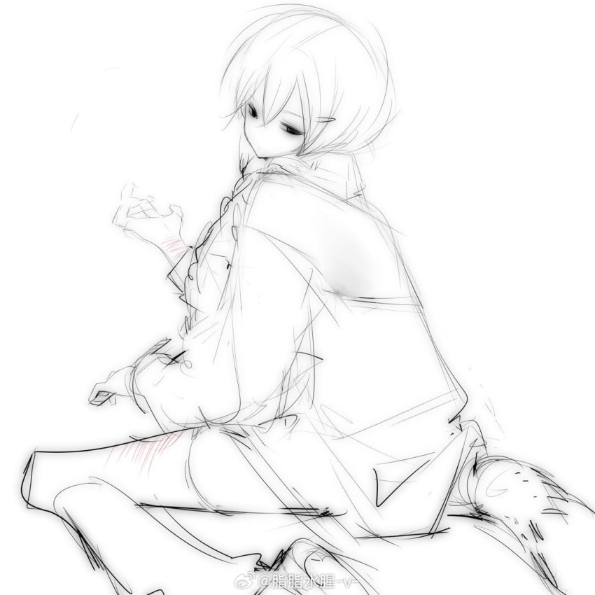 1girl, black_eyes, boots, braid, chinese_commentary, closed_mouth, coat, commentary_request