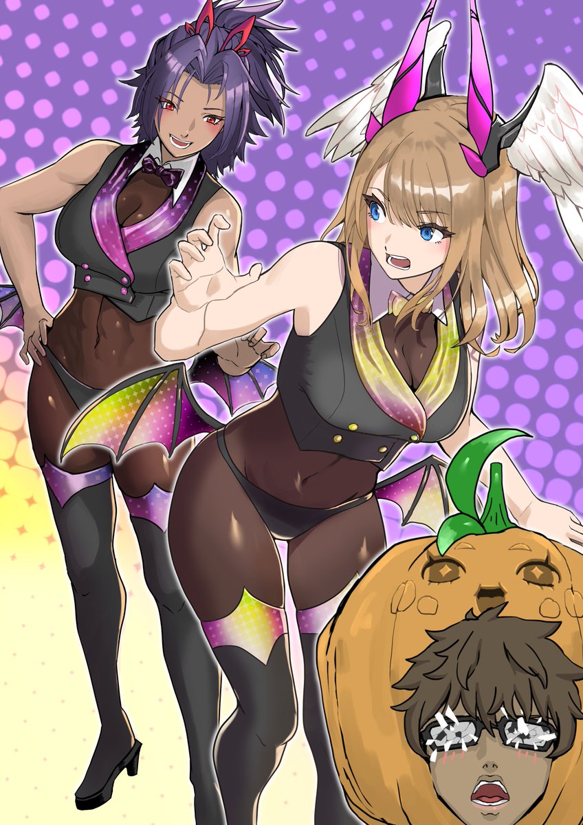1boy, 2girls, abs, ashera_(xenoblade), blue_eyes, bodysuit, dark-skinned_female, dark_skin