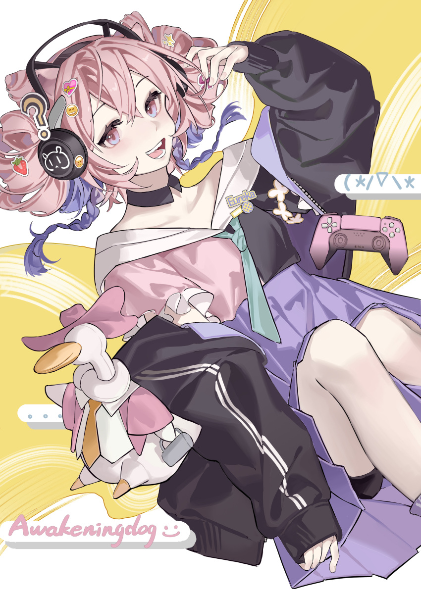 1girl, ?, absurdres, animal_ears, arknights, artist_name, awakeningdog, black_jacket