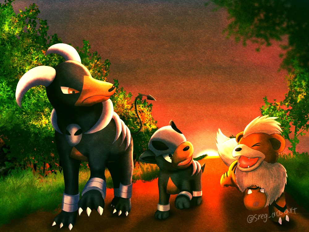 animal_focus, artist_name, black_skin, claws, closed_eyes, colored_skin, commentary_request, dawn