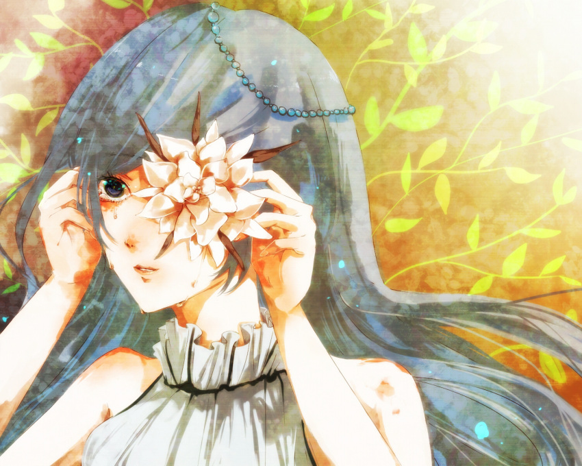 flower, hatsune_miku, long_hair, lost_and_found_(vocaloid), tagme, vocaloid