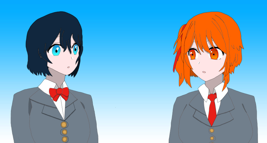 absurdres, black_hair, blue_eyes, chronicle_of_myers, highres, hoshi_takeyama_(chronicle_of_myers), jo_shin_ogi, orange_eyes