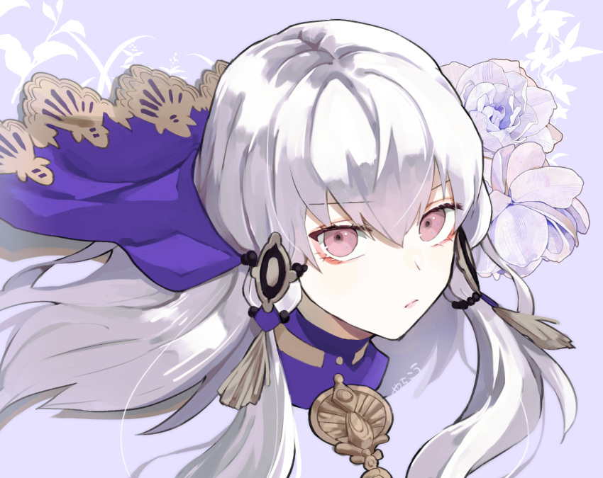 1girl, commentary, fire_emblem, fire_emblem:_three_houses, highres, long_hair, looking_at_viewer, lysithea_von_ordelia