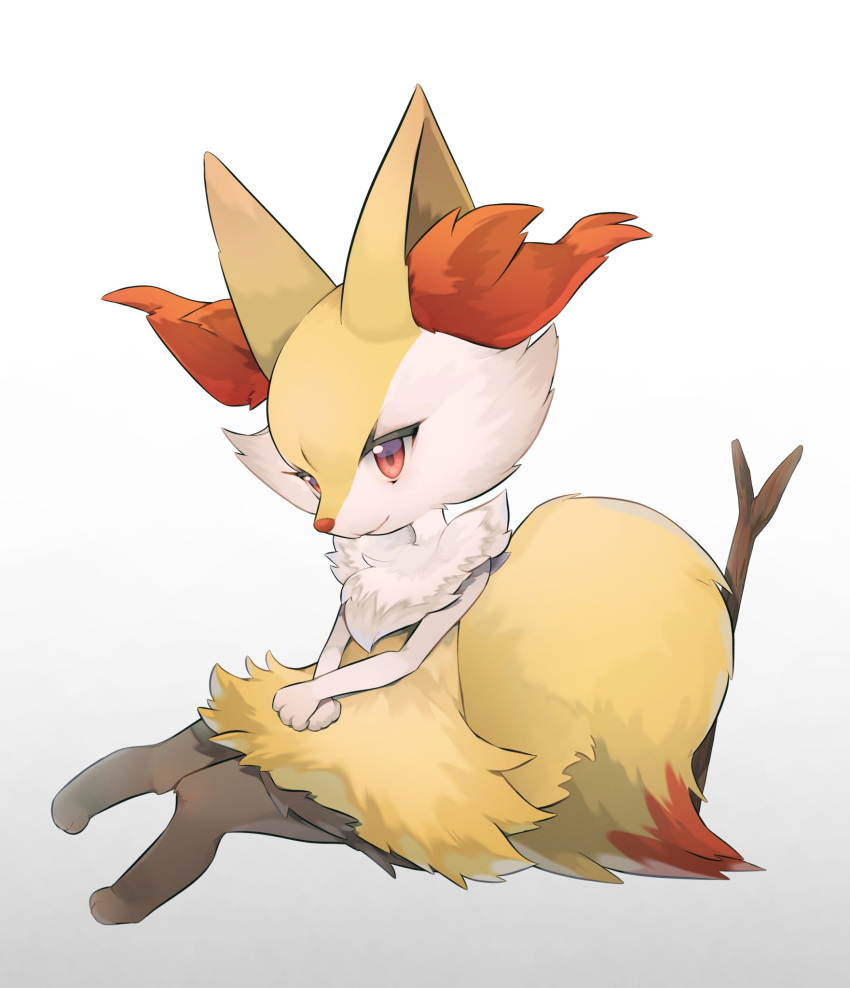 1other, animal_ear_fluff, braixen, closed_mouth, commentary_request, ebichi_(mon600n), full_body, furry