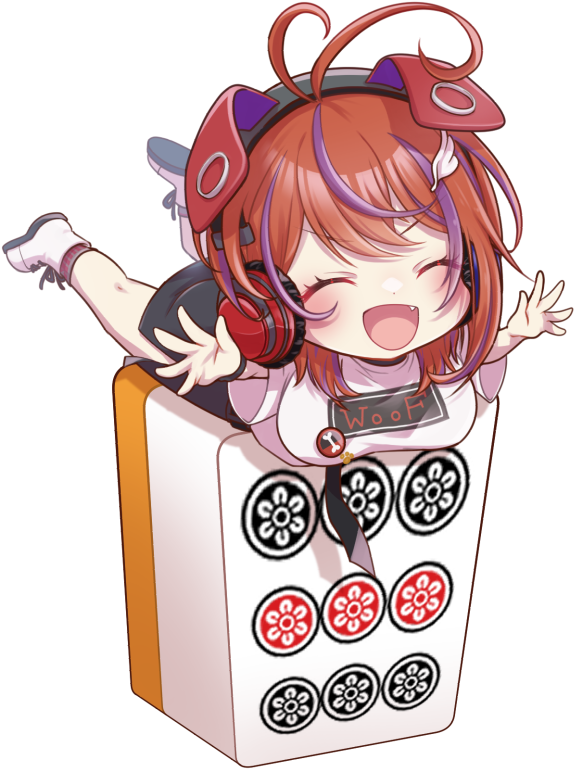 1girl, :d, akane_canna, akane_canna_(2nd_costume), animal_ears, antenna_hair, black_skirt, blush