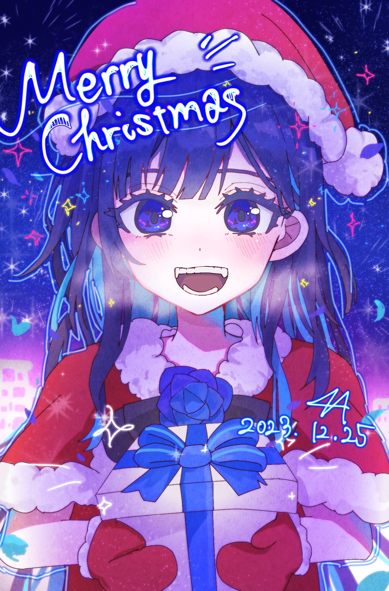 1girl, ado_(utaite), black_bow, black_bowtie, blue_eyes, blue_flower, blue_hair, blue_rose