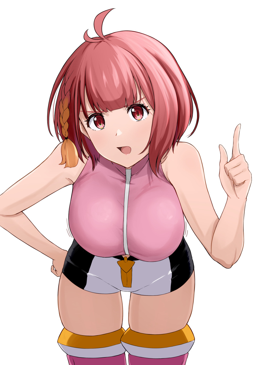 1girl, blush, border, brown_eyes, clenched_hands, eyebrows_visible_through_hair, gundam, gundam_n-extreme