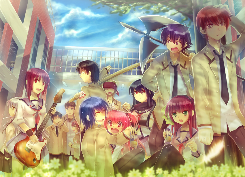 angel_beats!, fujimaki, hinata_hideki, matsushita, nakamura_yuri, noda, ooyama, otonashi_yuzuru