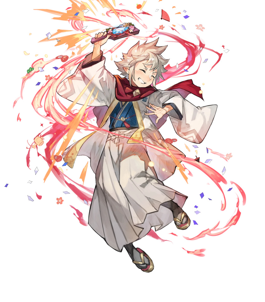 1boy, closed_eyes, dragonstone, fire_emblem, fire_emblem_fates, fire_emblem_heroes, grin, hagoita