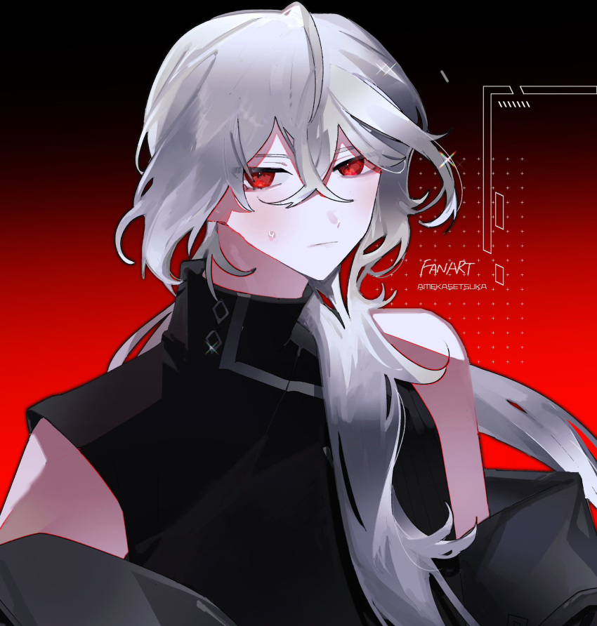 1boy, a_date_with_death, bare_shoulders, bishounen, casper_(a_date_with_death), gloves, highres, long_hair