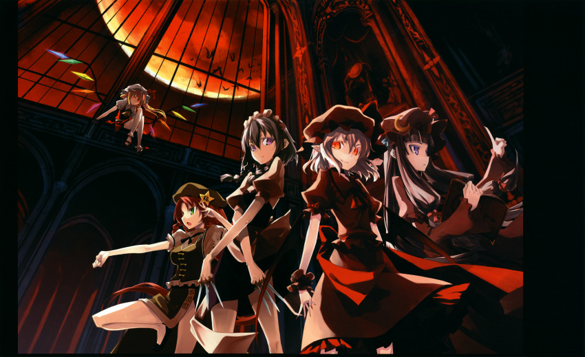 flandre_scarlet, hong_meiling, izayoi_sakuya, missing_link, patchouli_knowledge, remilia_scarlet, shingo, touhou
