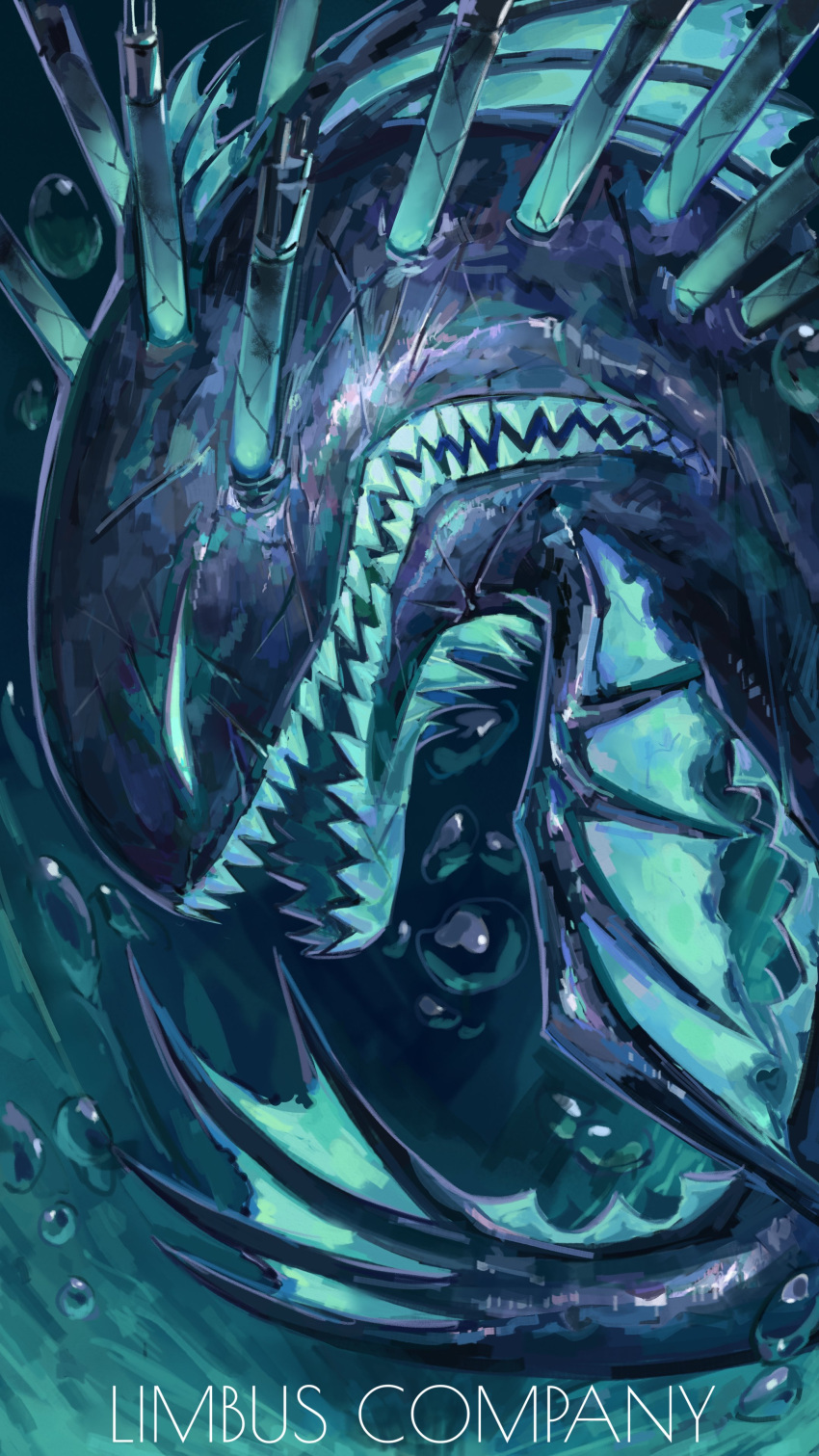 absurdres, bubble, commentary_request, copyright_name, dream-devouring_siltcurrent, fins, highres, limbus_company