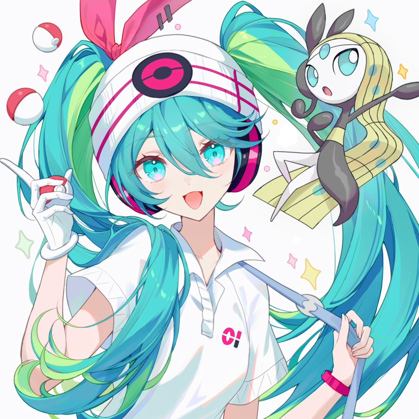 1girl, aqua_eyes, aqua_hair, bag, bow, bracelet, collared_shirt, commentary