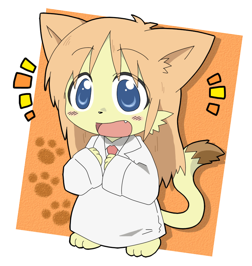 1girl, cat, cat_girl, cat_tail, fang, furrification, furry, furry_female