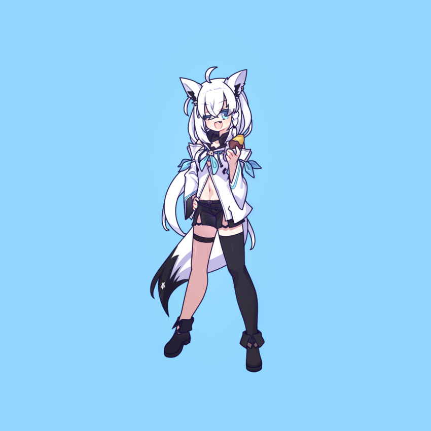 1girl, animal_ears, cross_(vgne4542), fox_ears, fox_tail, highres, hololive, shirakami_fubuki