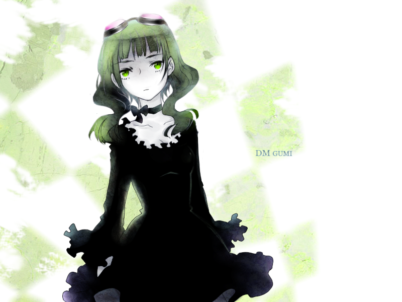 cosplay, dead_master, dead_master_(cosplay), dress, goggles, goggles_on_head, green, green_hair