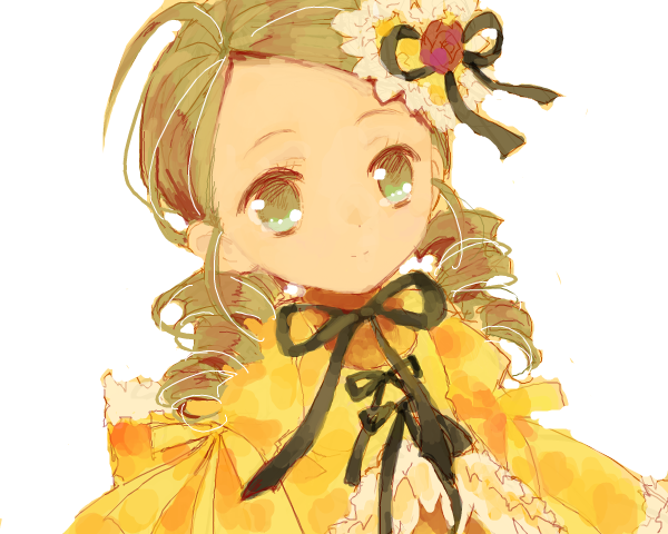 1girl, backlighting, bad_drawr_id, bad_id, black_ribbon, closed_mouth, dot_nose, drill_hair