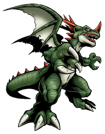 claws, coredramon, coredramon_(green), digimon, dragon, horns, lowres, official_art