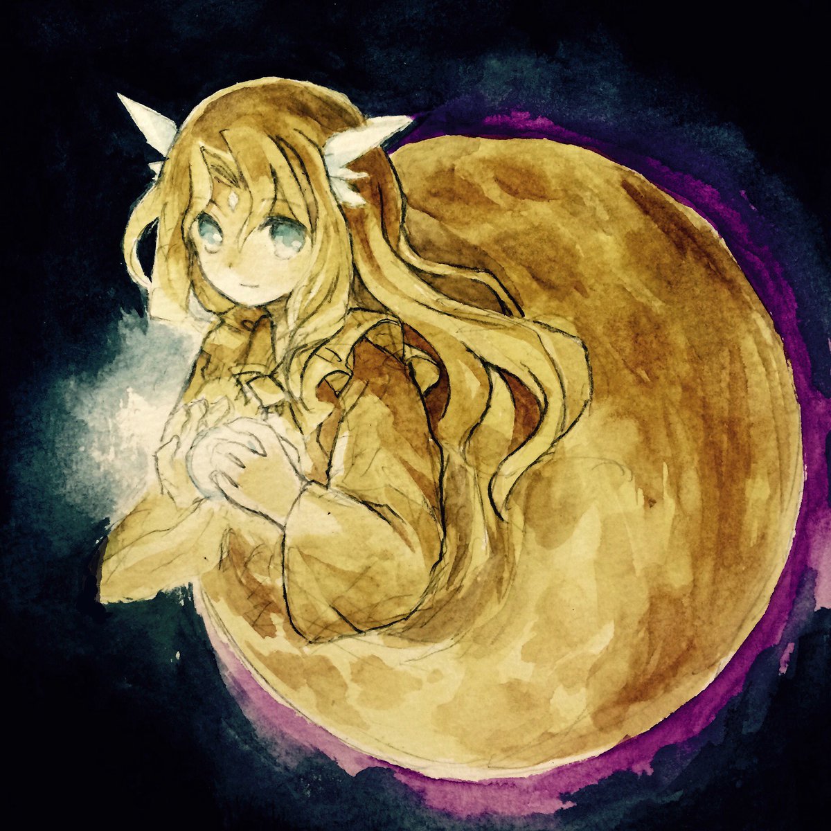 1girl, blue_eyes, closed_mouth, collared_shirt, commentary_request, highres, holding, holding_orb