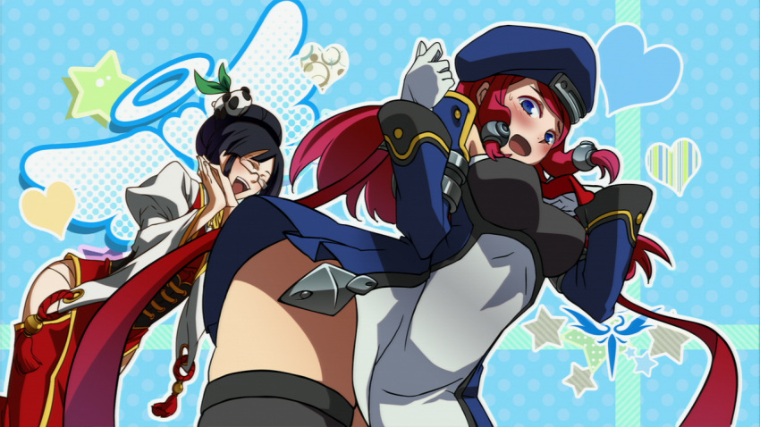 blazblue, blush, breasts, cosplay, lao_jiu, large_breasts, litchi_faye_ling, noel_vermillion
