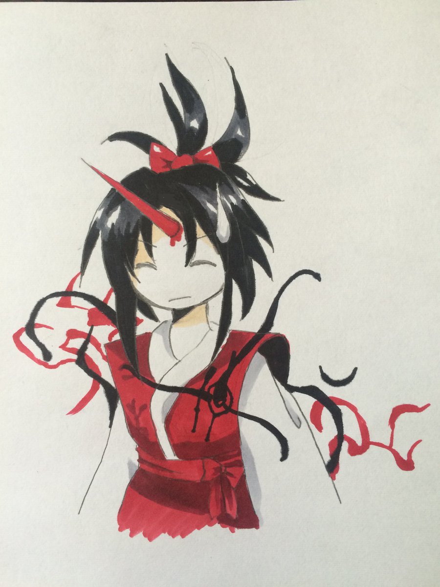 1girl, black_hair, bow, closed_eyes, closed_mouth, commentary_request, facing_viewer, flat_chest