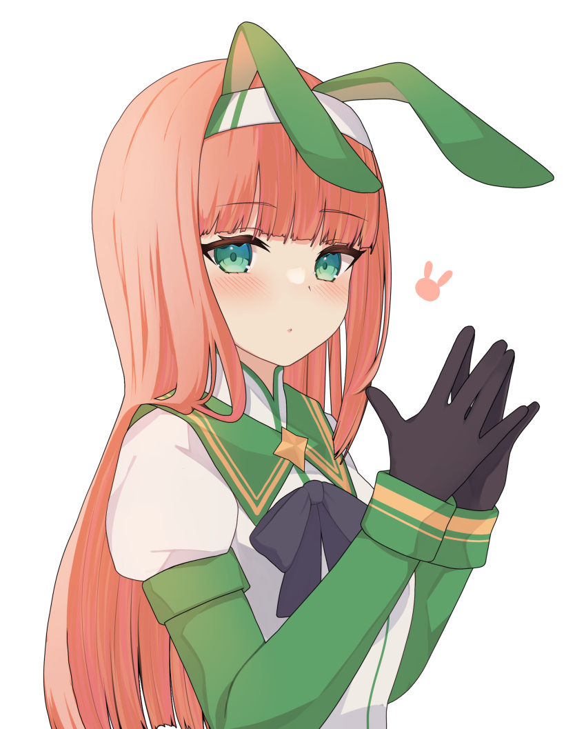 1girl, absurdres, animal_ears, aqua_eyes, astroglia_cyte, black_bow, black_bowtie, black_gloves