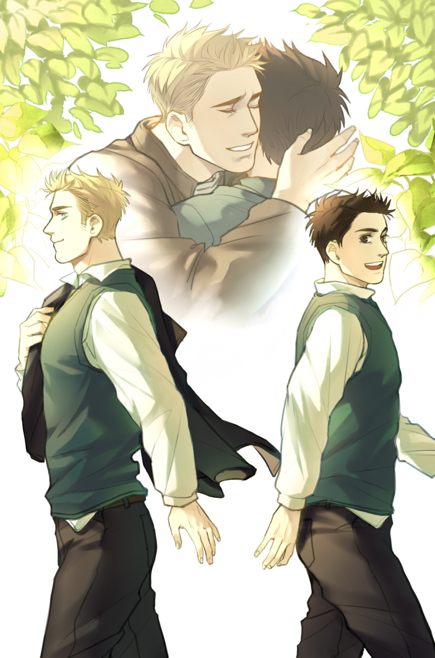 4boys, aged_down, alternate_universe, animification, arethusa_smile, avengers_(series), black_jacket, black_pants