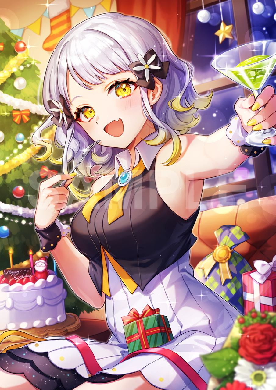 1girl, 447_records, black_bow, blonde_hair, blurry, blurry_foreground, bow, bowtie