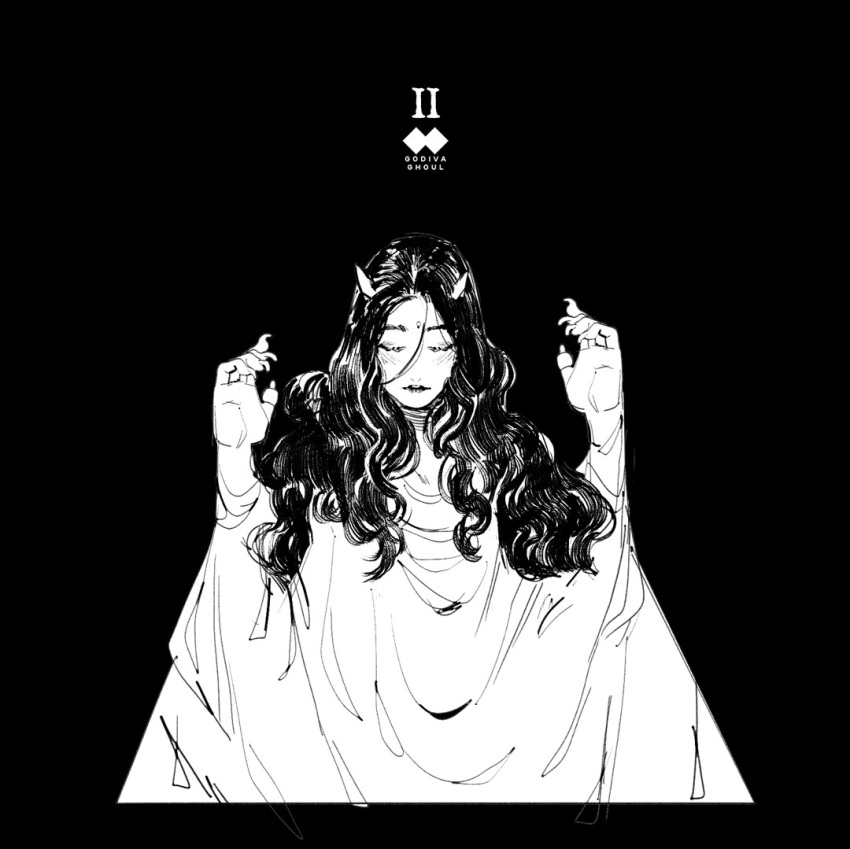 1girl, artist_logo, artist_name, black_background, black_border, black_hair, blush, border