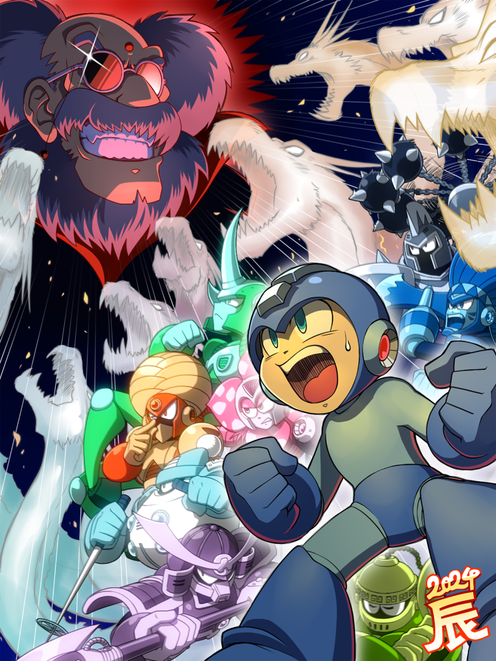 2024, 6+boys, bald, beard, blizzard_man, blue_eyes, centaur_man, clenched_hands