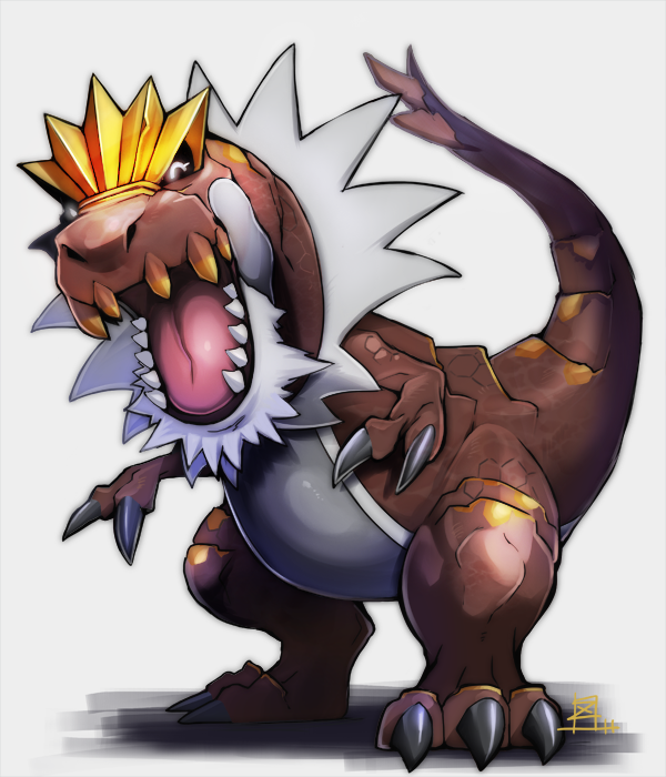 black_claws, black_sclera, colored_sclera, colored_skin, dinosaur, dragon, fangs, long_tail