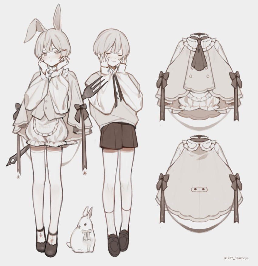 1boy, animal, animal_ears, boy_dearboys, closed_eyes, closed_mouth, commentary, english_commentary