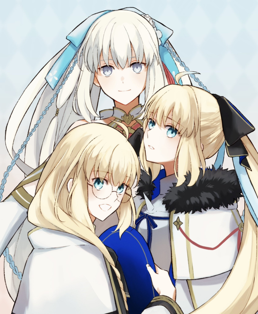 ahoge, armor, blonde_hair, blue_eyes, braid, breastplate, cape, fate/grand_order
