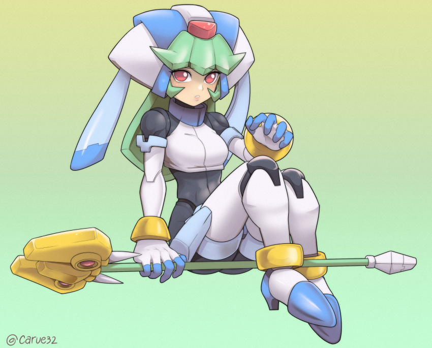 1girl, armor, black_bodysuit, bodysuit, caruel_art, crop_top, eyelashes, green_hair