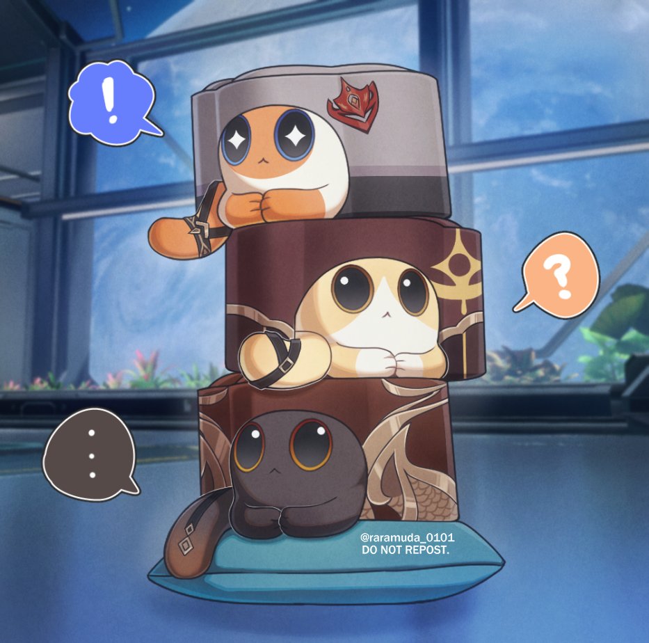 !, +_+, ..., 3boys, ?, aether_(genshin_impact), animalization, black_cat