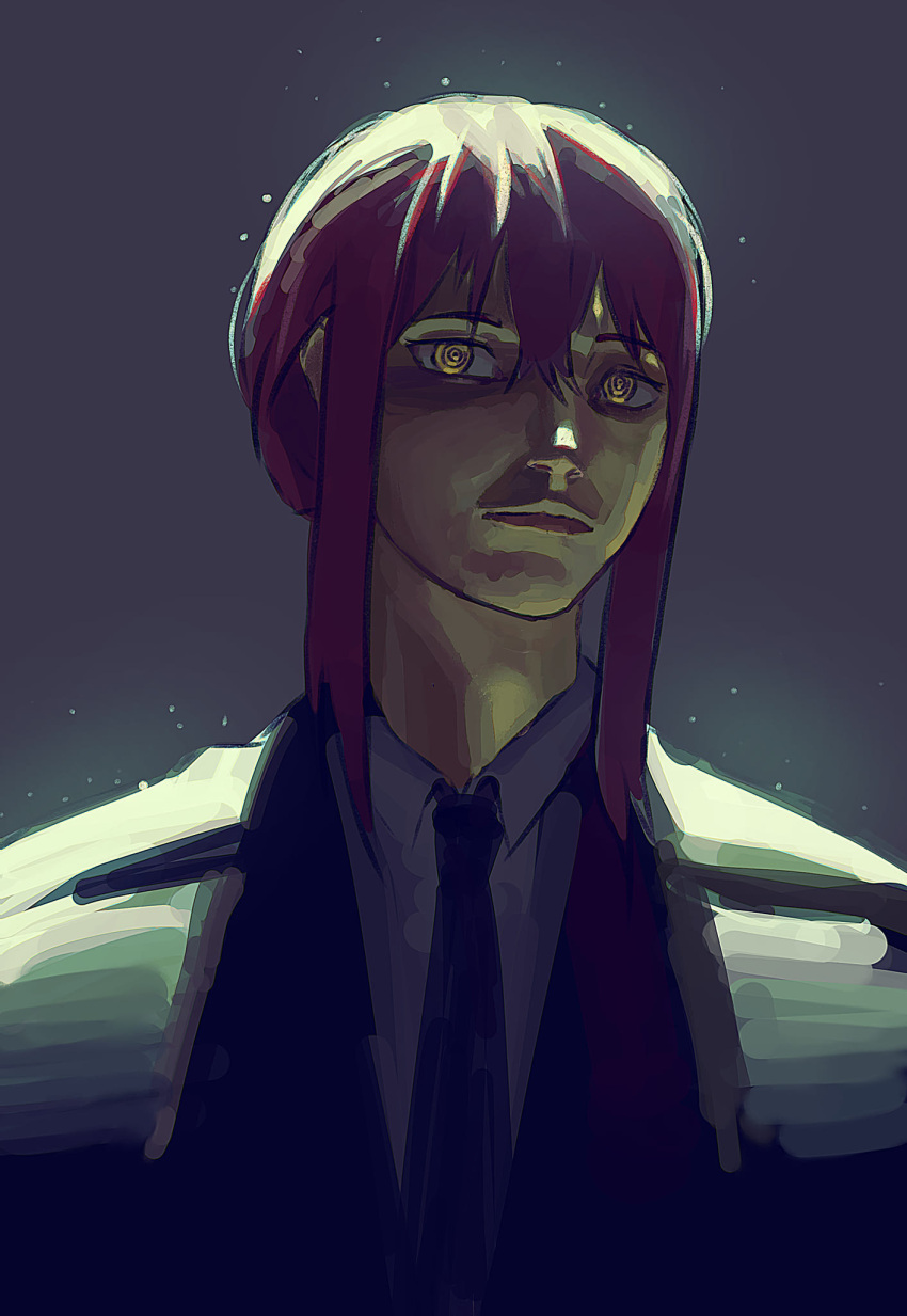 1girl, arondiolex, black_necktie, business_suit, chainsaw_man, collared_shirt, formal, highres