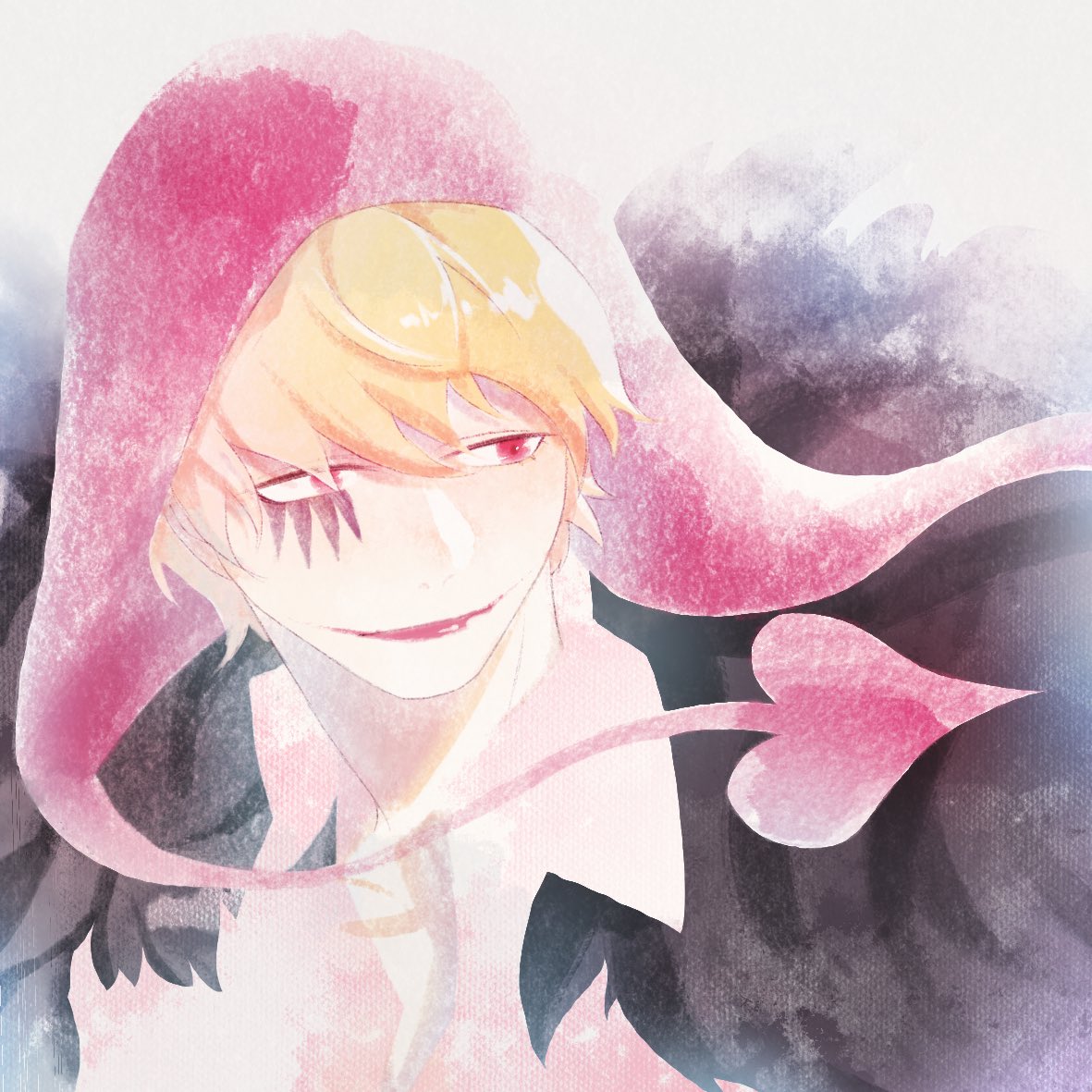 1boy, black_coat, blonde_hair, close-up, coat, commentary, donquixote_rocinante, fur_coat