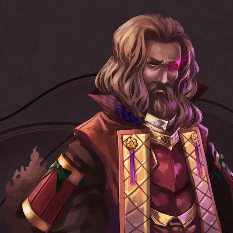 bad_id, beard, facial_hair, glowing, glowing_eyes, grey_hair, male, meno_(pixiv)