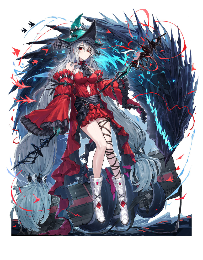 1girl, 1other, :o, absurdly_long_hair, absurdres, arknights, arm_strap, ascot