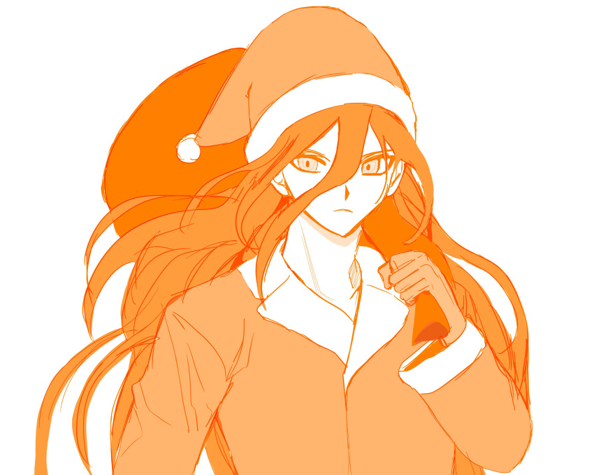 1boy, absurdres, danganronpa_(series), danganronpa_2:_goodbye_despair, frown, hair_between_eyes, hat, highres