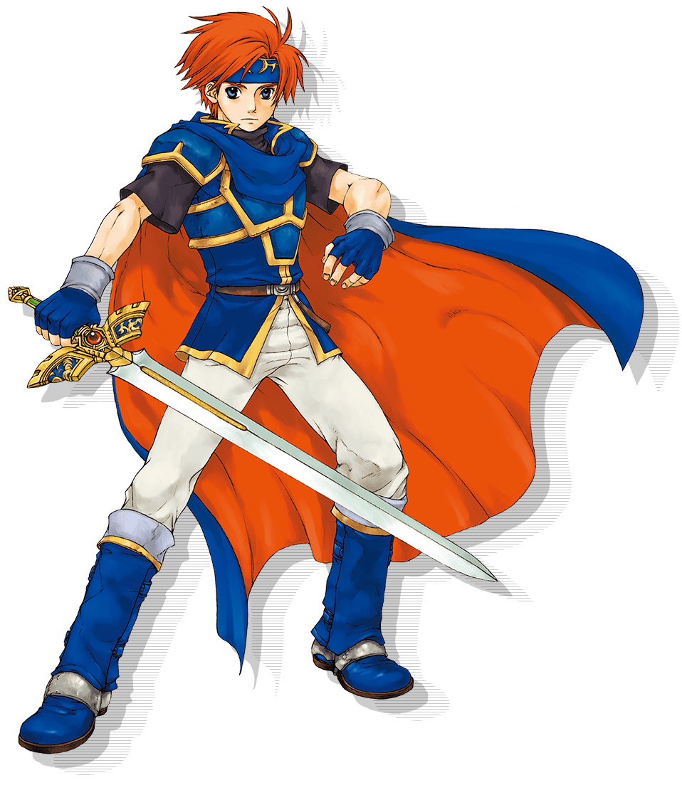 1boy, binding_blade_(weapon), blue_cape, blue_eyes, blue_footwear, blue_headband, cape, fingerless_gloves