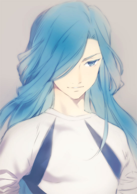 akiyoshi_haru, blue_eyes, blue_hair, edgar_balchinas, edgar_valtinas, hair_over_one_eye, haru_(noppopo), inazuma_eleven